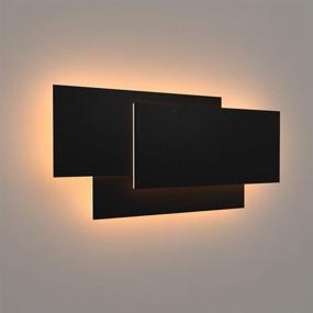 img 3 attached to Modern Wall Sconce: Ralbay 15.75”/36W LED Indoor Matte Black Light for Living Room, Bedroom, Staircase & Hallway - Warm White 3000K