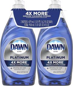 img 1 attached to Dawn Platinum Dishwashing Liquid, Refreshing Rain, 16.2 Fl 💦 Oz (Pack of 2): Superior Cleaning Power for Sparkling Dishes