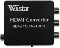 wiistar hdmi to av + audio converter with spdif and coaxial audio outputs - ntsc pal support - ideal for tv/pc/ps3/blue-ray dvd 1080p logo