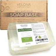 🛁 premium velona 2 lb - ultra clear glycerin soap base: sls/sles free, melt and pour, transparent natural bar for optimal soap making results logo
