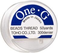 🧵 toho one-g beading thread: 50 yard bobbin in white - superior quality for crafting & jewelry projects logo