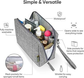 img 3 attached to 🧳 BALEINE Essential Makeup Travel Organizer - Toiletries & Cosmetics Accessories