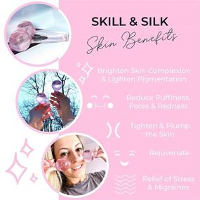 img 3 attached to 🧊 Skill & Silk Ice Globes for Facials - Relieve Migraines with Pink Headband and Grips, 2 Count (Pack of 1)