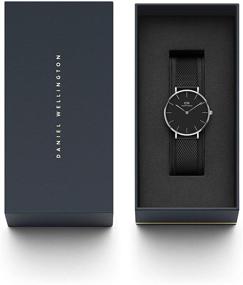 img 1 attached to ⌚ Часы Daniels Wellington Petite Ashfield с матовым черным сетчатым браслетом