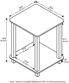 img 3 attached to 🌟 FURINNO Simplistic Cream Faux Marble End Table: Elegance meets functionality