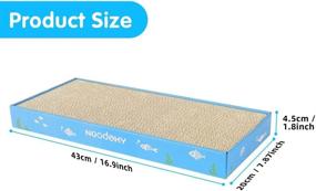 img 3 attached to 🐱 Noodoky 3Pcs Cat Scratching Pads: Double-Sided Horizontal Corrugated Cat Scratcher Cardboard, Scratch Board for Cats