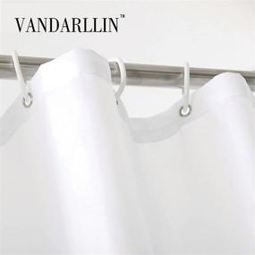 img 3 attached to Vandarllin Designs Bathroom Fabric Curtain Standard