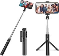 (upgraded version) selfie stick tripod with bluetooth remote, compatible with most ios and android phones, including phones 12, 11/11 pro/x/android (2.6-6 inches) logo