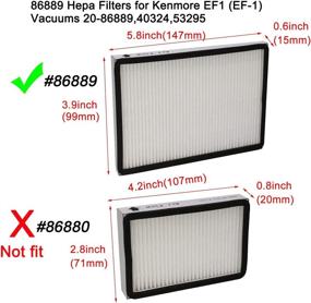 img 3 attached to 🔍 Premium EZ SPARES 3 PCS Replacement for Kenmore EF1 (EF-1) Exhaust Vacuum Filter - High-Efficiency HEPA Filter Ideal for Allergy Sufferers and Homes with Asthmatics