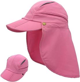 img 3 attached to 👒 LLmoway Quick-Dry Sun Hat with Removable Neck Flap for Men and Women - Ideal for Safari, Fishing, and Outdoor Activities