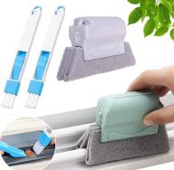 4-piece set of magic window cleaning brushes for effective window track, gap, and crevice cleaning - hand-held tools for clean windows, doors, and gaps logo