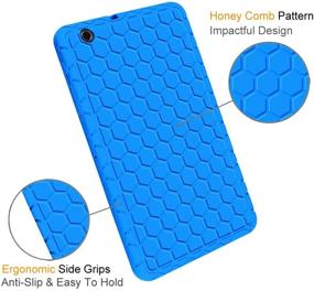 img 1 attached to 📱 Fintie Silicone Case for AT&T Trek 2 HD (Model 6461A) - Honey Comb Series, Lightweight & Shockproof, Blue