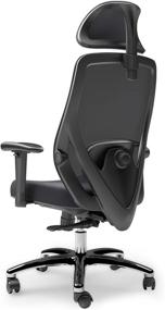 img 3 attached to LIANFENG High Back Desk Chair with Adjustable Lumbar Support, Breathable Mesh, 130 Degree Recline & Rocking, Ergonomic Office Chair (Black)