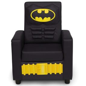 img 4 attached to 🦇 Discover the Delta Children High Back Upholstered Chair in Dc Comics Batman – The Perfect Addition to Your Child's Room!