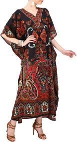 img 3 attached to 👗 Stylish and Comfortable Miss Lavish Women's Kaftan Dresses - Lounge in Elegance with Kimono Maxi Caftans in Plus Sizes