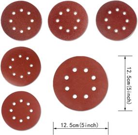 img 3 attached to 🪚 Coceca 80pcs 5-inch Orbital Sanding Discs for Power Random Orbit Sanders - Assorted Grits: 40 60 80 100 150 180 240 320