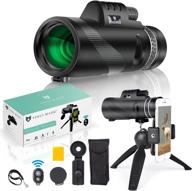 vinci 12x50 monocular telescope for smartphone with upgraded tripod & shutter - enhanced power monocular telescope for adults - compact hd monocular scope for bird watching & hunting logo