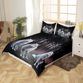 img 2 attached to 3D Wolf Comforter Cover: Full Size Animal Theme Bedding Set, Perfect for Kids and Teens - Wild Wolf Print Bedspread Cover