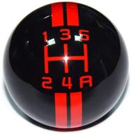 smkj 5 speed redline shift knob: sleek black car gear stick shifter for automatic & manual transmission vehicles logo