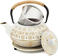 🍵 white japanese cast teapot trivet: elegant and functional kitchen accessory логотип