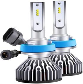 img 4 attached to Pineeron H11 LED Headlamp Bulb: 9000 RPM Cooling Fan, IP68, 6000K, 4800W, 2 Pack