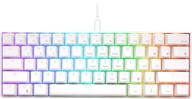 🔴 rk royal kludge rk61 rgb механическая игровая клавиатура с подсветкой - проводная 60%, ультракомпактный дизайн, красный переключатель (белый) логотип