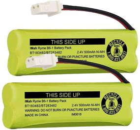 img 3 attached to 🔋 iMah BT183482/BT283482 2.4V 500mAh Ni-MH Беспроводная телефонная батарея - Совместима с трубками VTech DS6401 DS6421 DS6422 LS6405 LS6425 LS6426 LS6475 LS6476 - Набор из 2