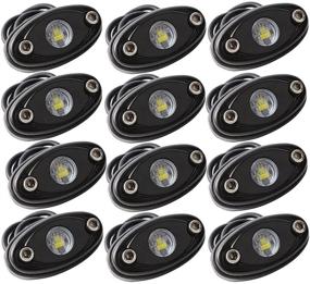 img 4 attached to 🚀 LEDMIRCY White LED Rock Lights (12PCS) for Off Road Truck ZRZ Auto Car Boat ATV SUV - Waterproof, High Power Neon Trail Rig Lights - Shockproof