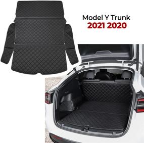 img 4 attached to Waterproof Pet Cargo Liner for Tesla Model Y 🐾 - BMZX Dog Seat Cover Mat for 2021/2020 Model Y