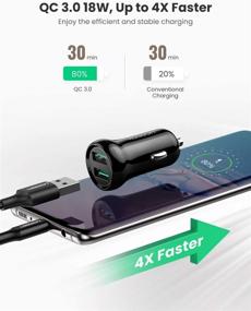 img 3 attached to UGREEN Car Charger Adapter 24W Dual USB QC3.0 Port Mini Fast Car Charger for iPhone 12 Mini 11 Pro Max SE XS XR X 8 7 6 Plus iPad Pro Air Mini Galaxy S21 S20 S10 S9 S8 S7 Note LG