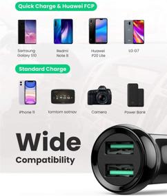 img 1 attached to UGREEN Car Charger Adapter 24W Dual USB QC3.0 Port Mini Fast Car Charger for iPhone 12 Mini 11 Pro Max SE XS XR X 8 7 6 Plus iPad Pro Air Mini Galaxy S21 S20 S10 S9 S8 S7 Note LG