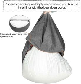 img 2 attached to Convenient Inner Liner for Easy Clean Bean Bag Chair Cover Seat Lazy Sofa (100x120cm)