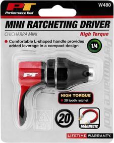 img 1 attached to 🔧 Расширьте свой инструментарий с помощью инструмента Performance Tool W480 Red, Black High Torque Mini Ratchet Driver, 1 Pack