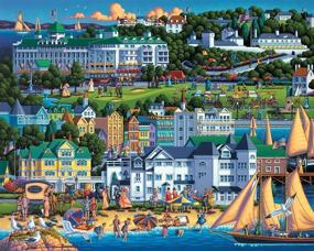 img 1 attached to 🧩 Dowdle Jigsaw Puzzle Mackinac Island: Captivating Puzzling Adventure of Picturesque Mackinac Island