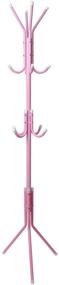 img 4 attached to 🧥 uxcell Metal Coat Rack: Standing Coat Tree with 12 Hooks for Handbags, Hats, Umbrellas, and Clothes – Fuchsia Home Decor