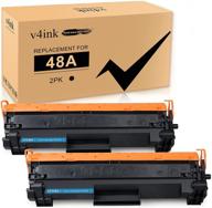 🖨️ v4ink 2-pack compatible 48a toner cartridge: high-quality replacement for hp pro series printers logo