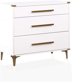 img 1 attached to Stylish and Chic: CosmoLiving 👗 by Cosmopolitan Karissa 3-Drawer White Dresser