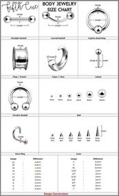 img 1 attached to 🔱 High-Quality Surgical Steel Circular Horseshoe Barbell with Titanium IP Coating over 316L Steel