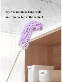 img 1 attached to 🧹 Chenille Dusting Duster with Telescopic Pole and Extendable Handle - Purple