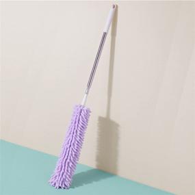 img 2 attached to 🧹 Chenille Dusting Duster with Telescopic Pole and Extendable Handle - Purple