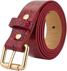 img 1 attached to 🐍 Enhance Your Style with Ayliss Womens Snakeskin Leather Belts