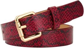 img 2 attached to 🐍 Enhance Your Style with Ayliss Womens Snakeskin Leather Belts