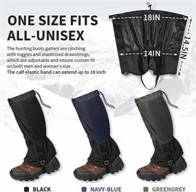 img 1 attached to 🥾 Gelindo Leg Gaiters: Waterproof Winter Hiking Gaiters for Men and Women – Ideal Snow Boot Accessories for Snowshoeing, Climbing, Hunting, Skiing, and Motorcycling