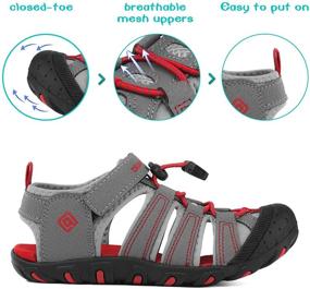 img 2 attached to 👣 DREAM PAIRS Boys' Sandals 181105K - Outdoor Toddler Shoes