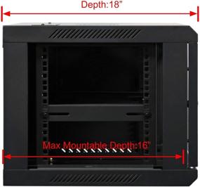img 1 attached to 🔒 Aeons 6U Профессиональный настенный сетевой серверный шкаф: Эффективный 19-дюймовый стеллаж для безопасного хранения серверов (Полностью собранный)