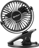 🌀 ocday clip on fan: portable, rechargeable, 3 speeds, 360° rotation, usb/battery operated - versatile mini fan for stroller, bed, office, and more! логотип