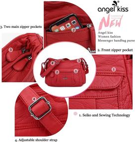 img 1 attached to Angelkiss Handbags Functional Crossbody Shoulder Women's Handbags & Wallets