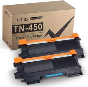 img 4 attached to 🖨️ High Yield v4ink Compatible Toner Cartridge for Brother TN450 TN420 - Twin Pack