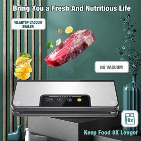 img 1 attached to 🥫 Automatic Food Saver Vacuum Sealer Machine for Food Preservation & Sous Vide, Air Sealing System with Dry, Moist & Pulse 3 Modes, Built-in Cutter & Bags Roll Holder, Starter Kit, Compact Design