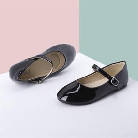 img 3 attached to 💃 SANDALUP Mary Jane Flats: Perfect Ballet Shoes for Little Girls' Dress-Up Days